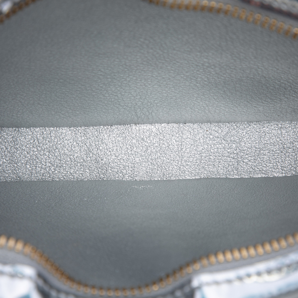 Pre-Loved Celine Medium Metallic Leather Croque Shoulder Bag - Picture 4 of 6